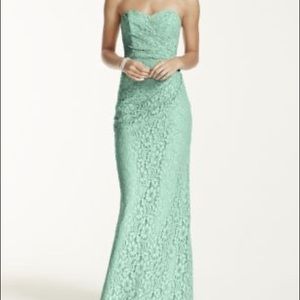 Bridesmaid lace long dress